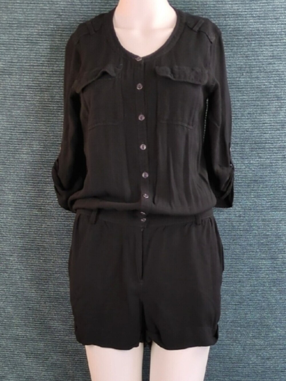 Express Button Front Romper - Picture 2 of 13